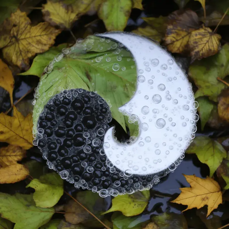 Yin and Yang form leaves